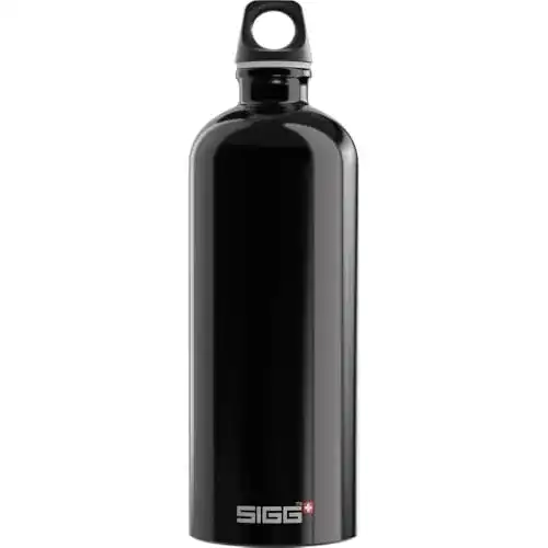 Aluminium Trinkflasche SIGG Traveller Schwarz – 1L – BPA-frei und auslaufsicher