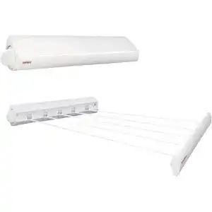 Ausziehbare Wäscheleine Leifheit Wandtrockner Rollfix 210 Longline