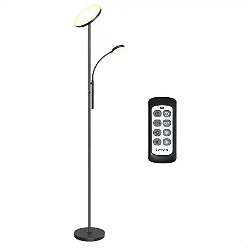 Deckenfluter Tomons Stehlampe mit LED und Fernbedienung für Wohnzimmer