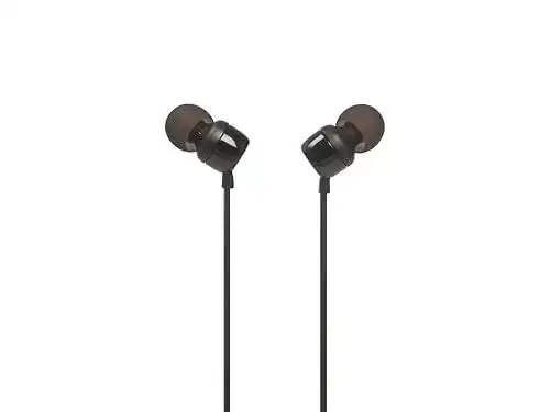 JBL T-110 Kopfhörer mit Kabel, In-Ear, Schwarz