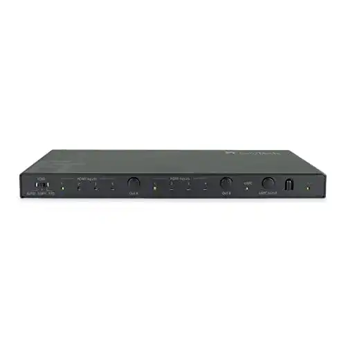 HDMI-Matrix Switch 4×2 für 2 Displays und eARC Soundbar