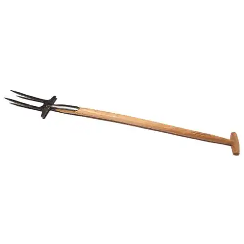 Rosengabel geschmiedet mit Eschen-T-Stiel, 90 cm lang