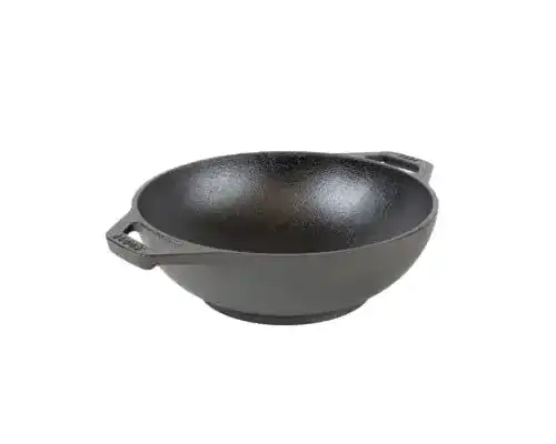 Mini-Wok Lodge aus Gusseisen, 22,9 cm mit Schlaufengriffen