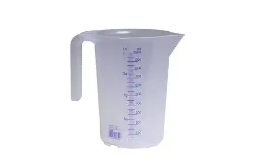 Messbecher Hünersdorff 1L aus Polypropylen, bruchsicher und temperaturbeständig