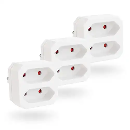 Doppelstecker Steckdosenadapter Greate 3-fach bis 1100W