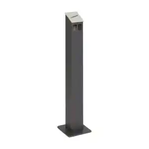 Standaschenbecher Hiska aus pulverbeschichtetem Aluminium