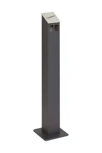 Standaschenbecher Hiska aus pulverbeschichtetem Aluminium