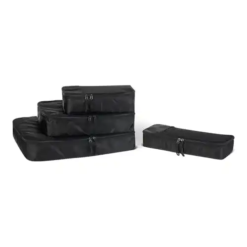 Packwürfel Set von Amazon Basics mit Reißverschluss für Ordnung beim Reisen