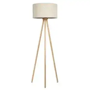 Stehlampe Tomons aus Holz mit abnehmbarem Stativ für Wohn- und Arbeitszimmer