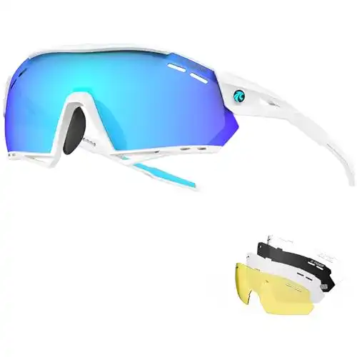 Fahrradbrille mit Wechselgläsern und UV400 Schutz von X-TIGER