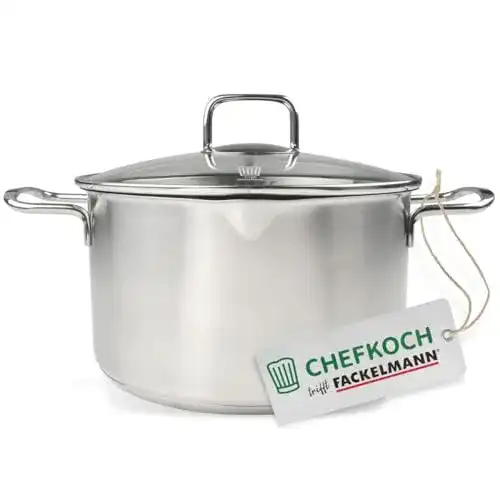 Kochtopf 24 cm aus Edelstahl für alle Herdarten inklusive Induktion