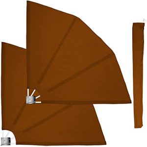 Balkonfächer Stilista 2er Set klappbar mit Wandhalterung 140 x 140 cm