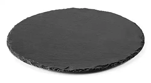 Schieferplatte Lacor runde Tafelplatte 30 cm schwarz 61072