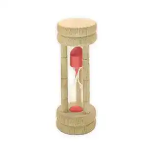 Fackelmann Sanduhr 3,5 x 10 cm aus Buche, Glas und Sand