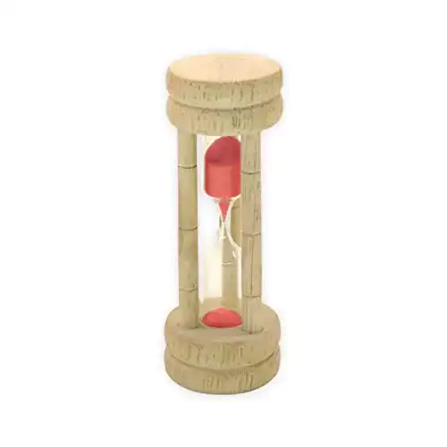 Fackelmann Sanduhr 3,5 x 10 cm aus Buche, Glas und Sand