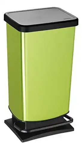 Geruchsdichter Mülleimer Rotho Paso 40L mit Deckel in Grün Metallic