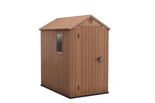 Keter Gartenhaus Darwin 4 x 6 in Holzoptik, braun