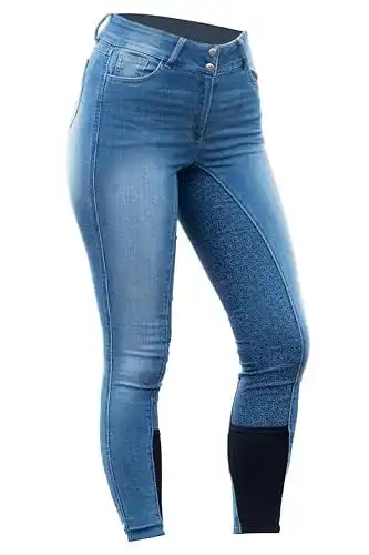 Reithose für Damen HORZE Kaia mit High Waist und Silikonvollbesatz