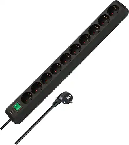 Steckdosenleiste Brennenstuhl Eco-Line 10-Fach mit Schalter und 3m Kabel