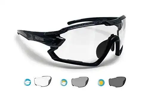 Fahrradbrille für Brillenträger von Bertoni Quasar mit Sehstärke