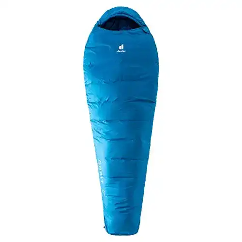 Deuter Schlafsack Orbit 0° L – Kunstfaser Schlafsack für Körpergrößen bis 200 cm