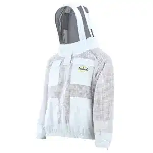 Atmungsaktive Imkerjacke mit Fechtschleier in Größe L