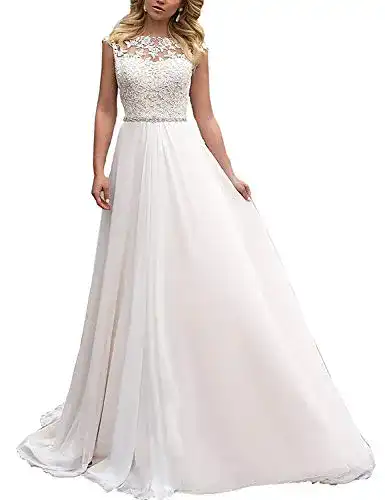 Brautkleid Yasiou Elegant Hochzeitskleid für Damen in Lang
