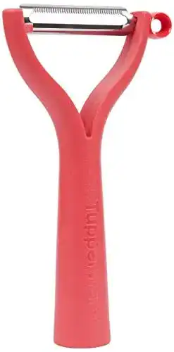 Spargelschäler Tupperware D119 Universalschäler in Rot