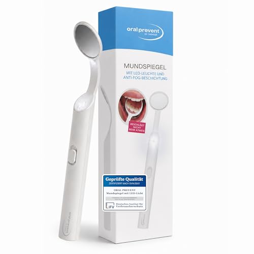 Zahnarztspiegel Oral-Prevent Dr. Thomsen Mundspiegel mit LED-Licht