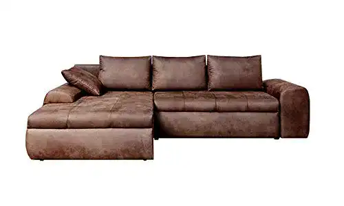 Ecksofa mit Schlaffunktion und Bettkasten von lifestyle4living