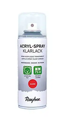 Klarlack Spray von Rayher, glänzend und transparent, 200 ml