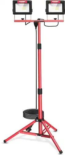 Baustrahler mit Stativ von Hychika LED Arbeitsstrahler 2x60W