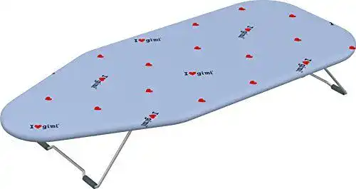 Tischbügelbrett Gimi Pollicino aus Stahl in Blau, Weiß und Rosa
