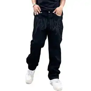 Baggy Jeans für Herren mit Druck im Hip Hop Stil