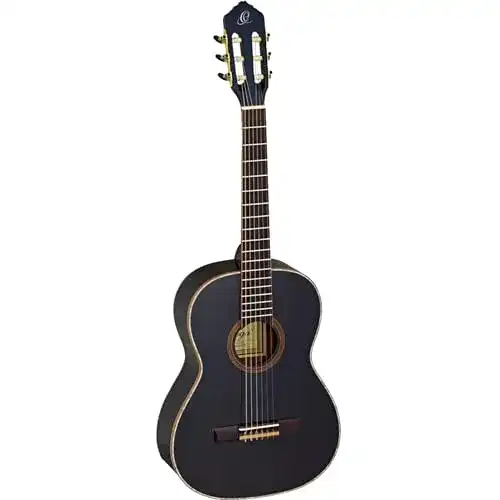 Ortega Guitars 7/8 Konzertgitarre in Schwarz mit Gigbag
