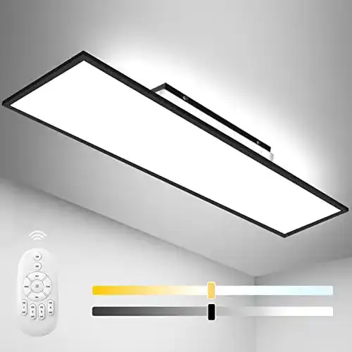 Dimmbares LED-Deckenpanel Aimosen 120x30cm für großflächige Beleuchtung