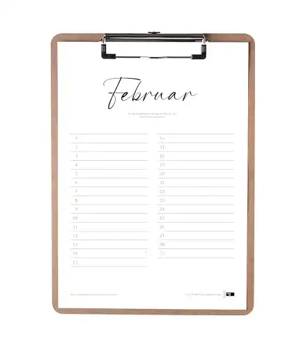 Geburtstagskalender P Portia von Callidus Designs – 12 Monate A4