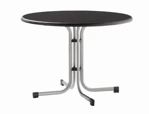 Runder Gartentisch Sieger 236/A Boulevard-Klapptisch mit mecalit-Pro-Platte