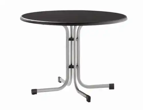 Runder Gartentisch Sieger 236/A Boulevard-Klapptisch mit mecalit-Pro-Platte