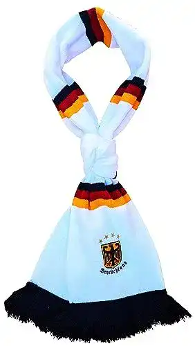 Deutschland Schal 1.0 in Weiß mit WM-Sternen bestickt