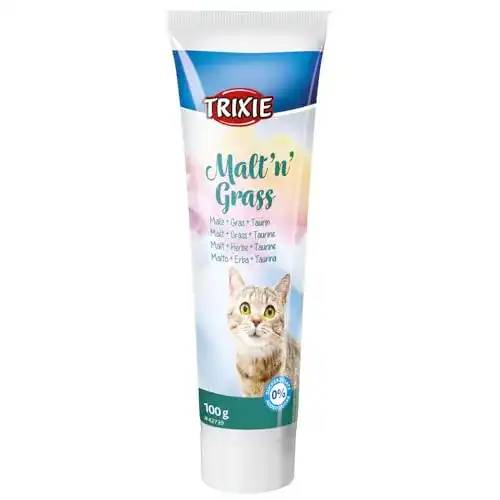 Malzpaste für Katzen Trixie TX-42739 Malt’n’Grass gegen Haarballen