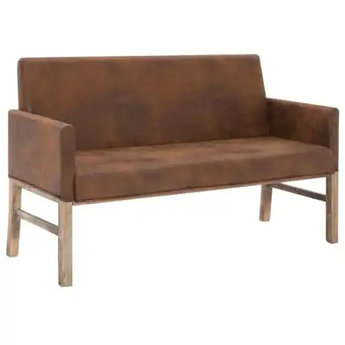 Küchensofa Vidaxl Sitzbank mit Armlehnen in Braun