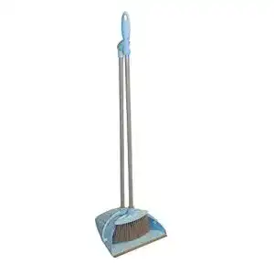 Kehrgarnitur Vanorell Softgriff Kehrset mit Besen und Schaufel in Blau