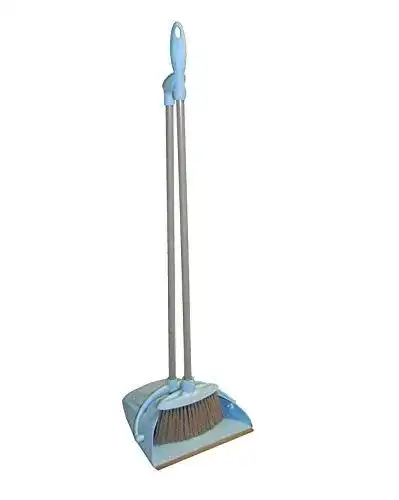 Kehrgarnitur Vanorell Softgriff Kehrset mit Besen und Schaufel in Blau
