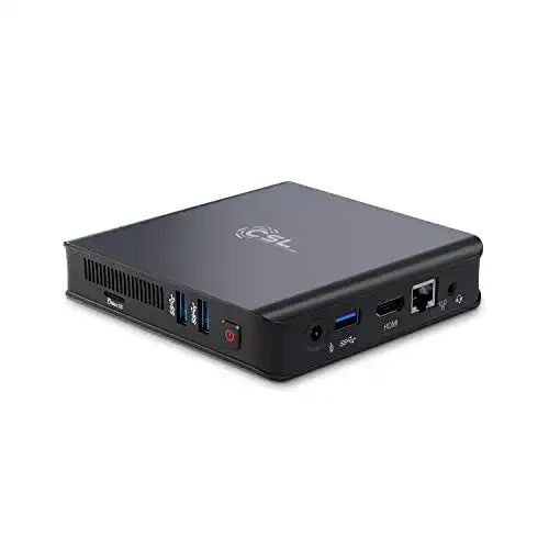 Lüfterloser Mini-PC CSL-Computer Narrow Box für Ultra HD