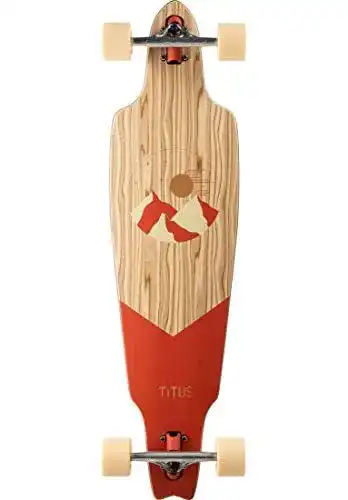 Titus Rod Mountain Longboard in Brick-Optik für Jugendliche und Erwachsene