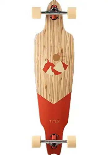 Titus Rod Mountain Longboard in Brick-Optik für Jugendliche und Erwachsene