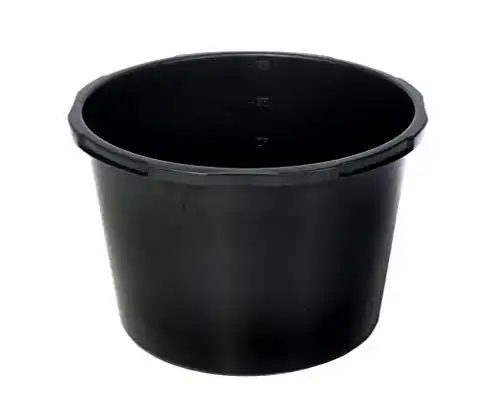 Mörtelkübel Acerto 40581 Rund 90L Schwarz für Baustellen und Garten