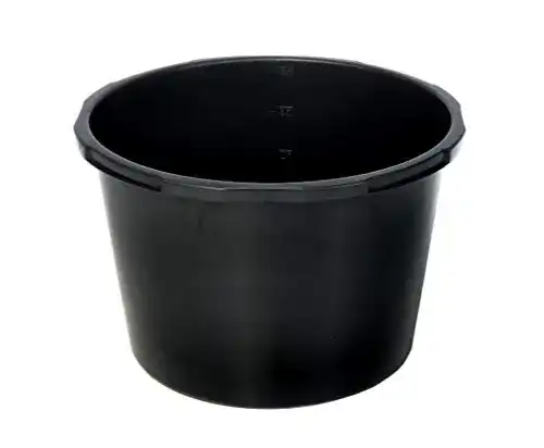 Mörtelkübel Acerto 40581 Rund 90L Schwarz für Baustellen und Garten
