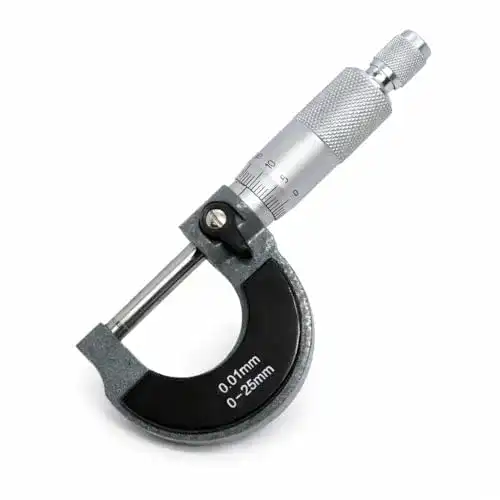 Produktbild von QWORK Bügelmessschraube 0–25 Mm – Hochpräzises Mikrometer, 0,01 Mm Auflösung, Mit Sperrfunktion Und Hartmetall-Messflächen